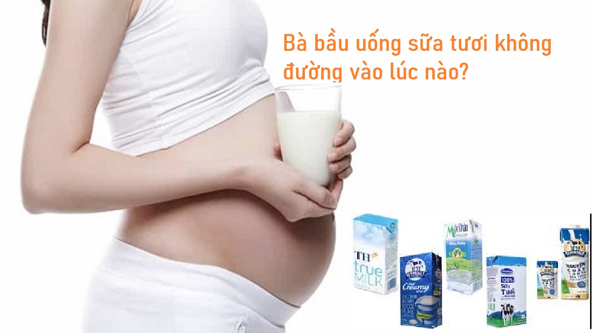 Bà bầu uống sữa tươi không đường vào lúc nào?
